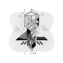 man silhouette tattoo design idea