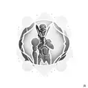 man silhouette tattoo design idea