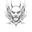 man silhouette tattoo design idea