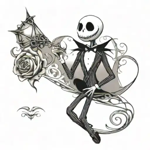 Jack Skellington love tattoo design idea