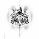 full armour of God Ephesians with quote tattoo design idea