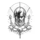 full armour of God Ephesians with quote tattoo design idea