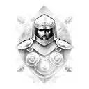 full armour of God Ephesians with quote tattoo design idea