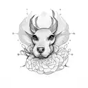 canary island tattoo design idea