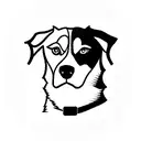 beagle and husky tattoo design idea