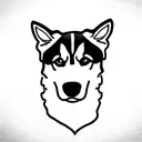 beagle and husky tattoo design idea