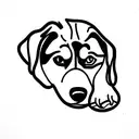 beagle and husky tattoo design idea