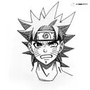 Combine Naruto, Goku, and Luffy in a powerful group pose tattoo design idea