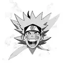 Combine Naruto, Goku, and Luffy in a powerful group pose tattoo design idea