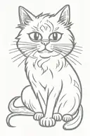 persian cat tattoo design idea