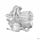 vehicle with turbocharger tattoo design idea