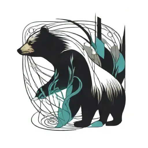 two bears, one larger than the other tattoo design idea