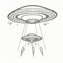 ufo beaming tattoo design idea
