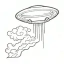 ufo beaming tattoo design idea
