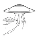 ufo beaming tattoo design idea