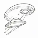 ufo beaming tattoo design idea