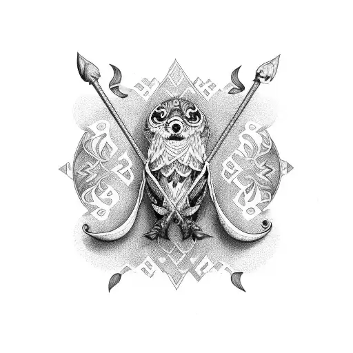 oar with MUNCY tattoo design idea