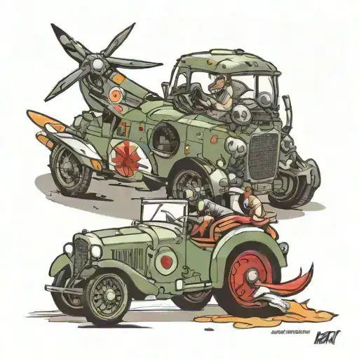 hot rod + Spitfire MK9+ Ww2 Résistant  tattoo design idea