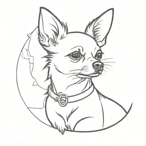 chihuahua dog tattoo design idea