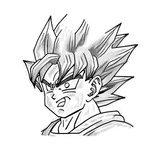 son goku from dragon ball tattoo design idea