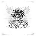 son goku from dragon ball tattoo design idea