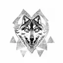 A Harley-Davidson motorcycle surrounded by a pack of wolves tattoo design idea