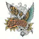 date of birth 1975 1969 tattoo design idea