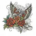 date of birth 1975 1969 tattoo design idea