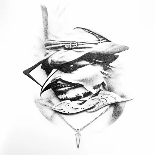 johnny depp's sparrow tattoo tattoo design idea