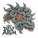 dev arjun name written tattoo design idea