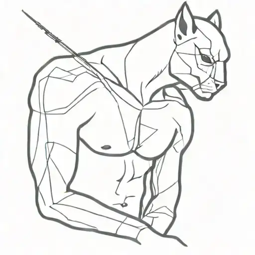 A tattoo that symbolizes a man who portrays a character, but is misunderstood, no one knows who he truly is. tattoo design idea