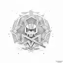 brotherhood of steel tattoo design idea