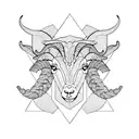 a combination of aries and goat tattoo design idea