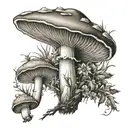 "mushroom" tattoo design idea