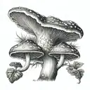 "mushroom" tattoo design idea
