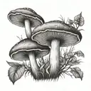 "mushroom" tattoo design idea