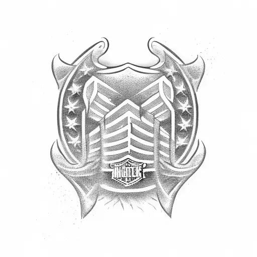 Harley Davidson logo with beach  tattoo design idea