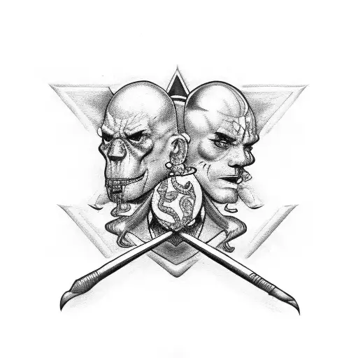 Harley logo with beach  tattoo design idea