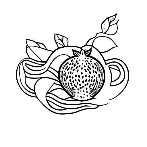 pomegranate tattoo design idea