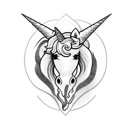unicorn  tattoo design idea