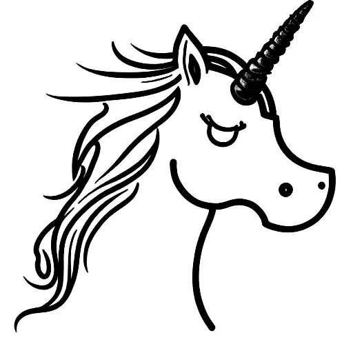 Vector outline for coloring book, Black and White Unicorn Coloring Page  illustration, coloring books, postcards, prints, posters, tattoos. stickers  with Vector 24356544 Vector Art at Vecteezy