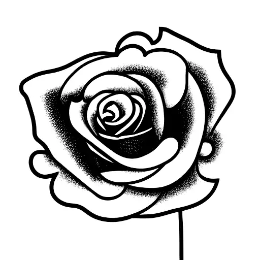 Rose with the phrase La vie en rose  tattoo design idea