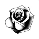Rose with the phrase La vie en rose  tattoo design idea