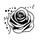 Rose with the phrase La vie en rose  tattoo design idea