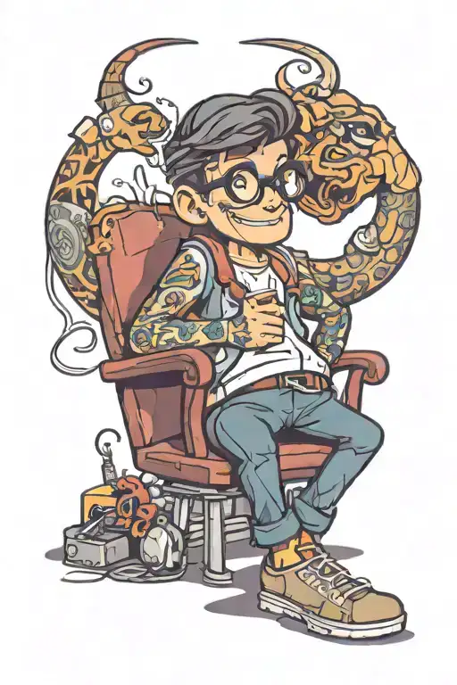 pc programmer willing to enjoy tattoo design idea