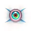 space eye tattoo design idea