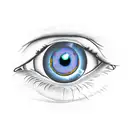 space eye tattoo design idea