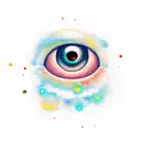 space eye tattoo design idea