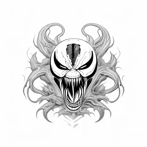 Venom Marvel tattoo design idea