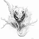 easy Venom Marvel tattoo design idea